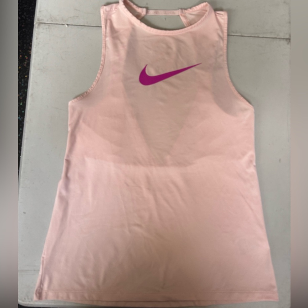 Nike Light Pink Tank Top with Purple Logo
